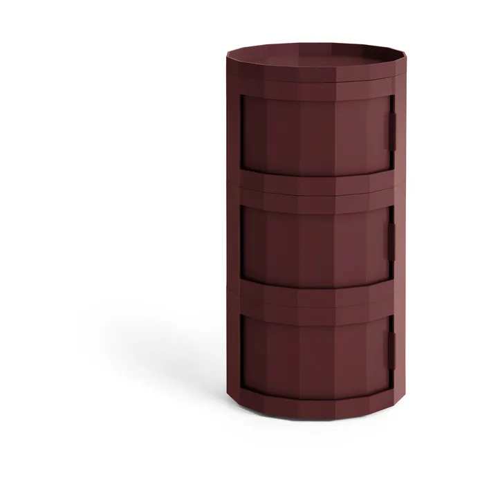 Table d’appoint Facet Cabinet 30 - Burgundy - HAY