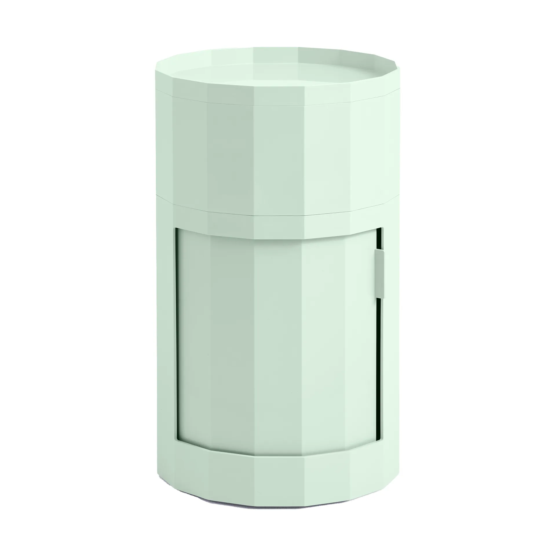 Table d'appoint Facet Cabinet high pieds/roues 66 cm, Soft mint HAY