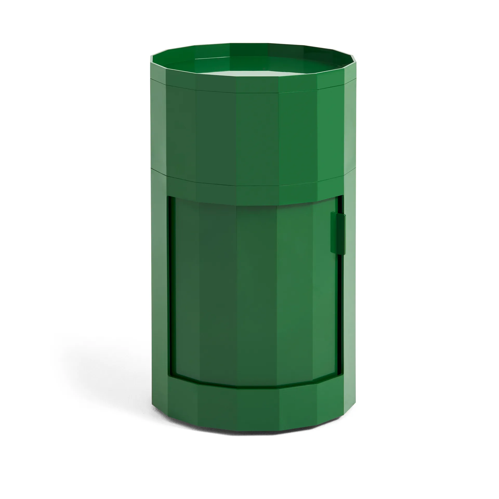 Table d'appoint Facet Cabinet high pieds/roues 66 cm, Spinach green HAY