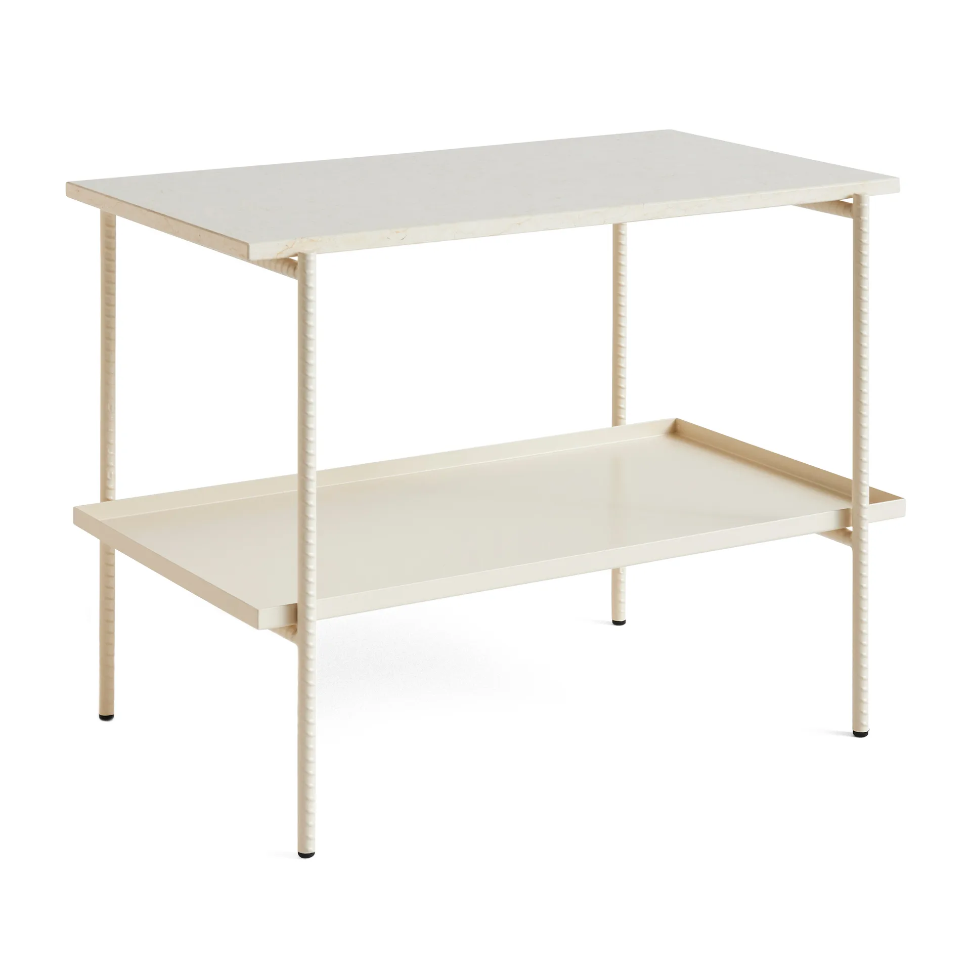 Table d'appoint Rebar 75x44x55 cm, Beige marble-alabaster HAY
