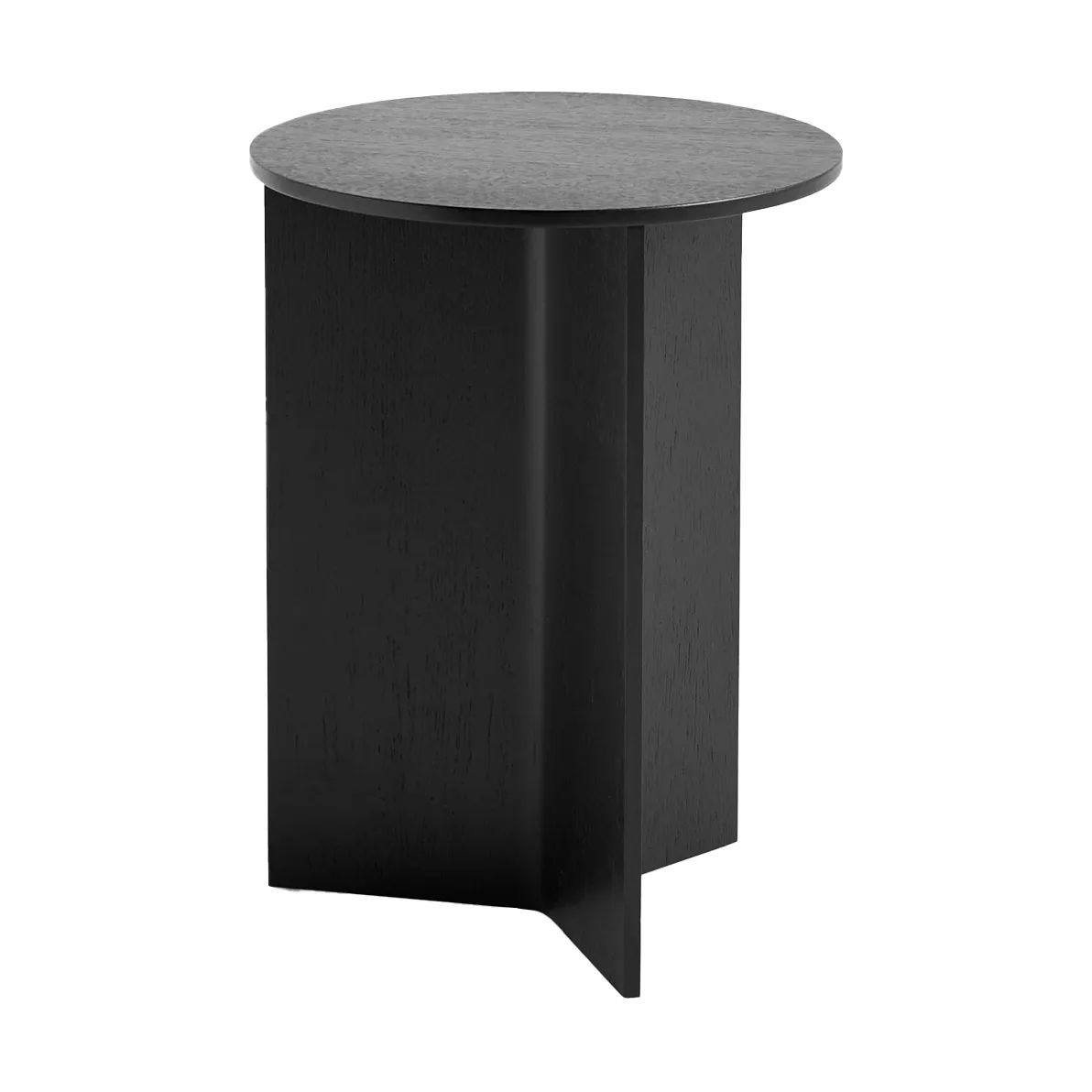 Table d'appoint Slit high Ø35 cm, Black lacquered oak HAY