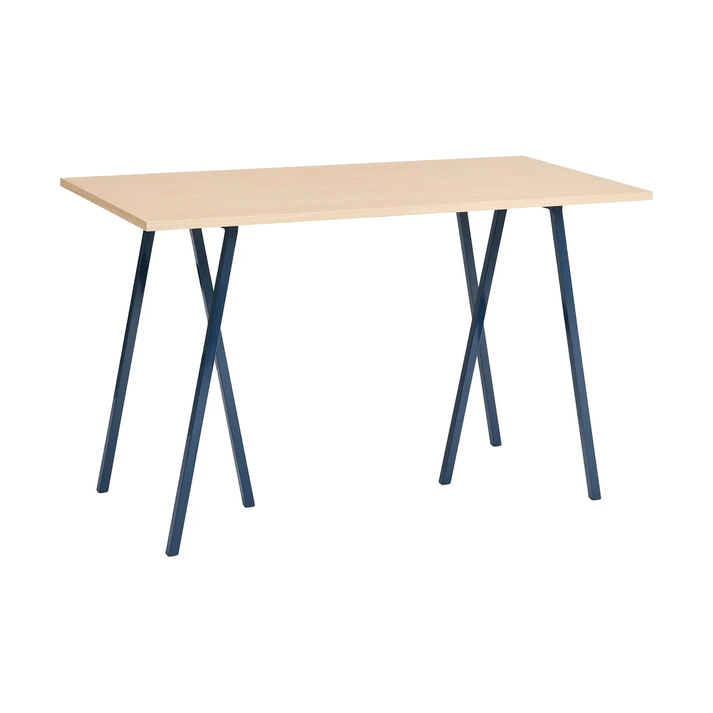 Table de bar Loop Stand incl. support 77,5x160 cm, Deep blue-clear lacq. oak HAY