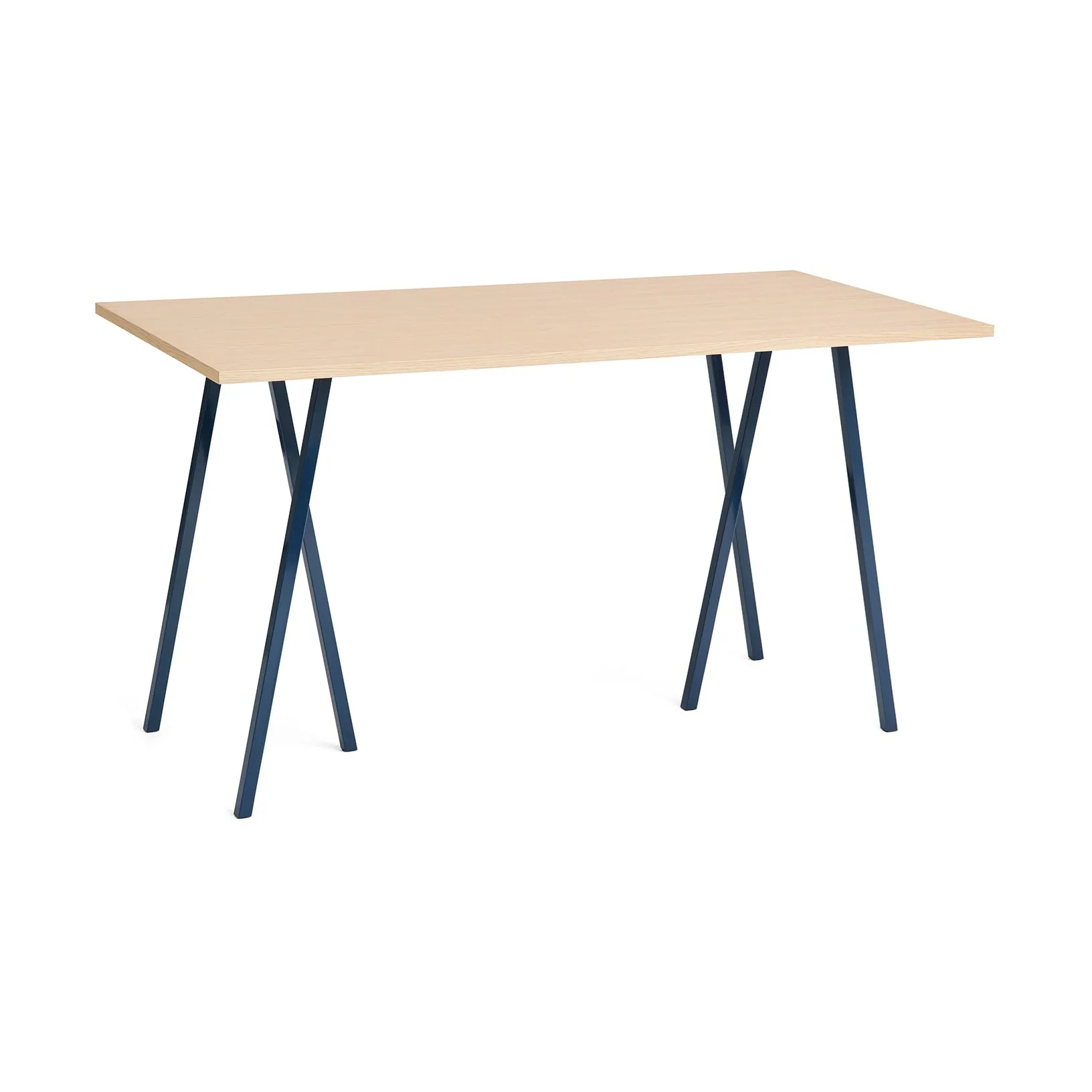 Table de bar Loop Stand incl. support 87,5x180 cm, Deep blue-clear lacq. oak HAY