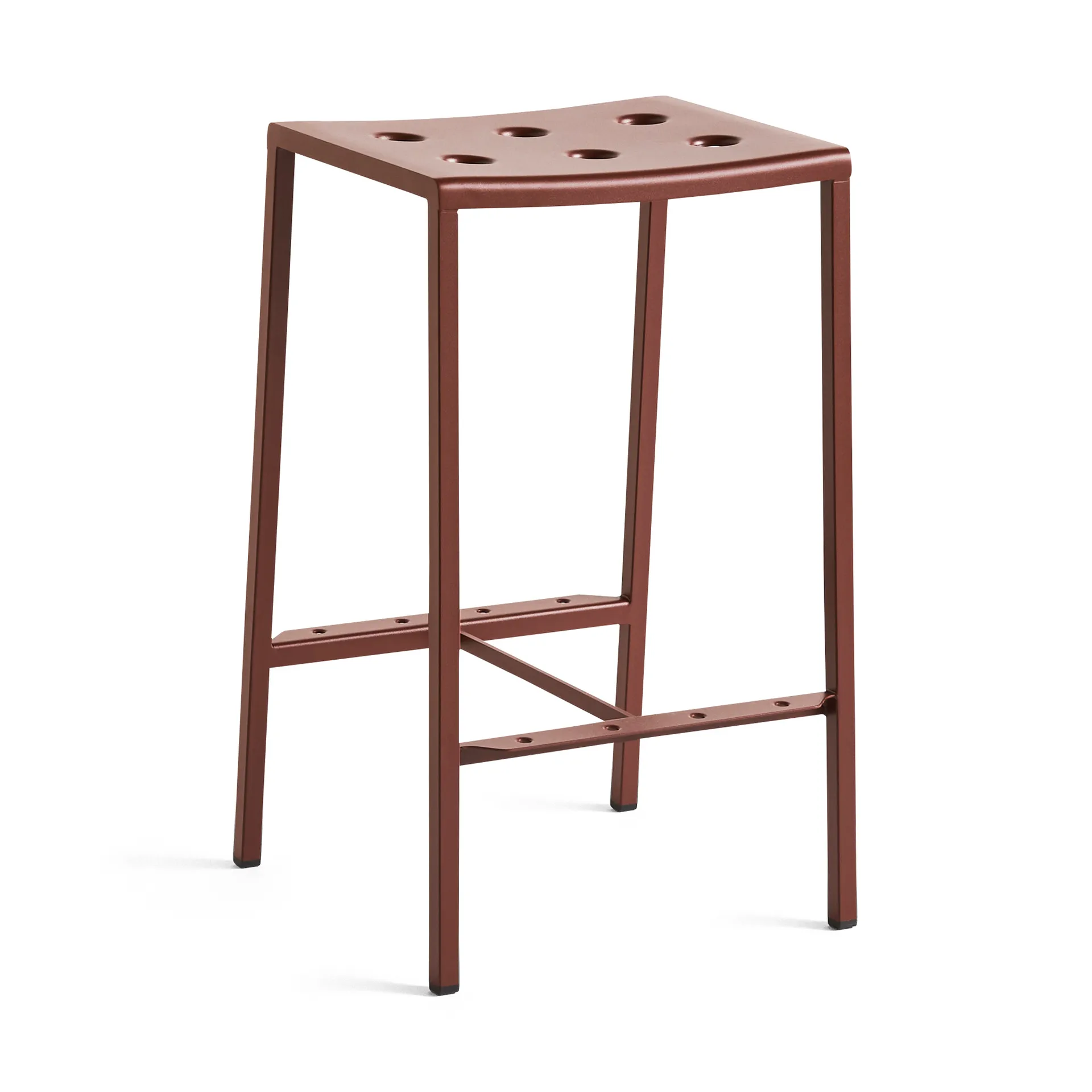 Tabouret de bar Balcony bas 65 cm, Iron red HAY