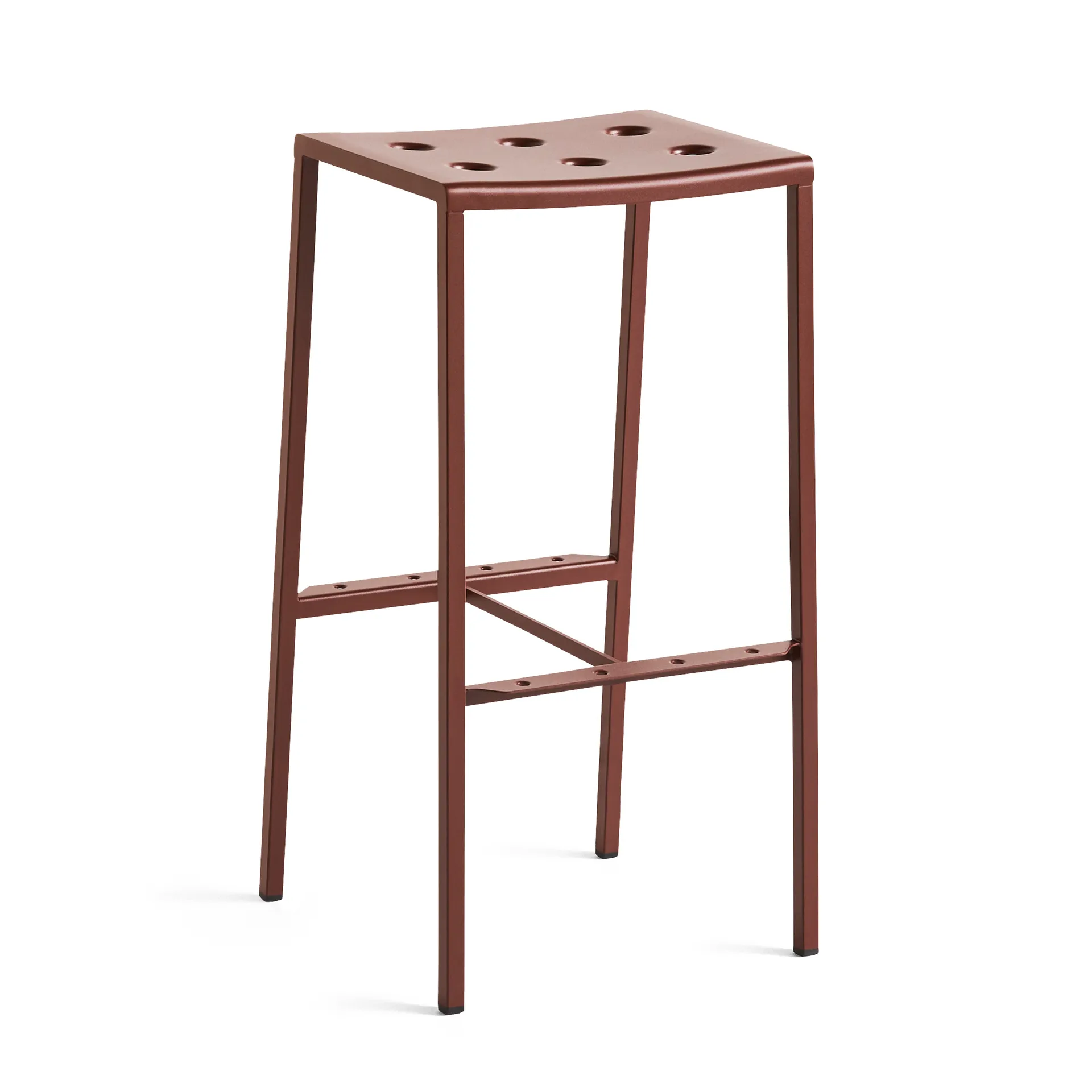 Tabouret de bar Balcony haut 75 cm, Iron red HAY