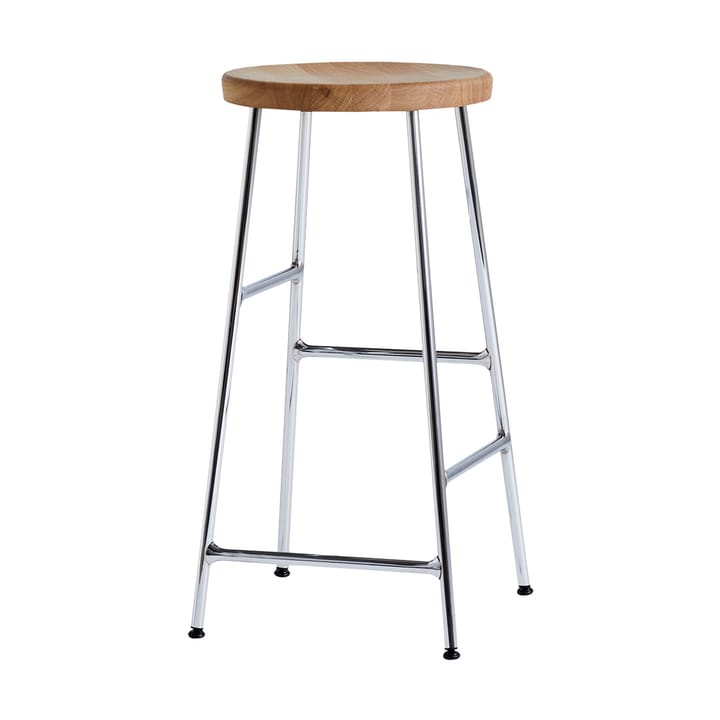 Tabouret de bar Cornet 65 cm - Oiled oak-chrome - HAY