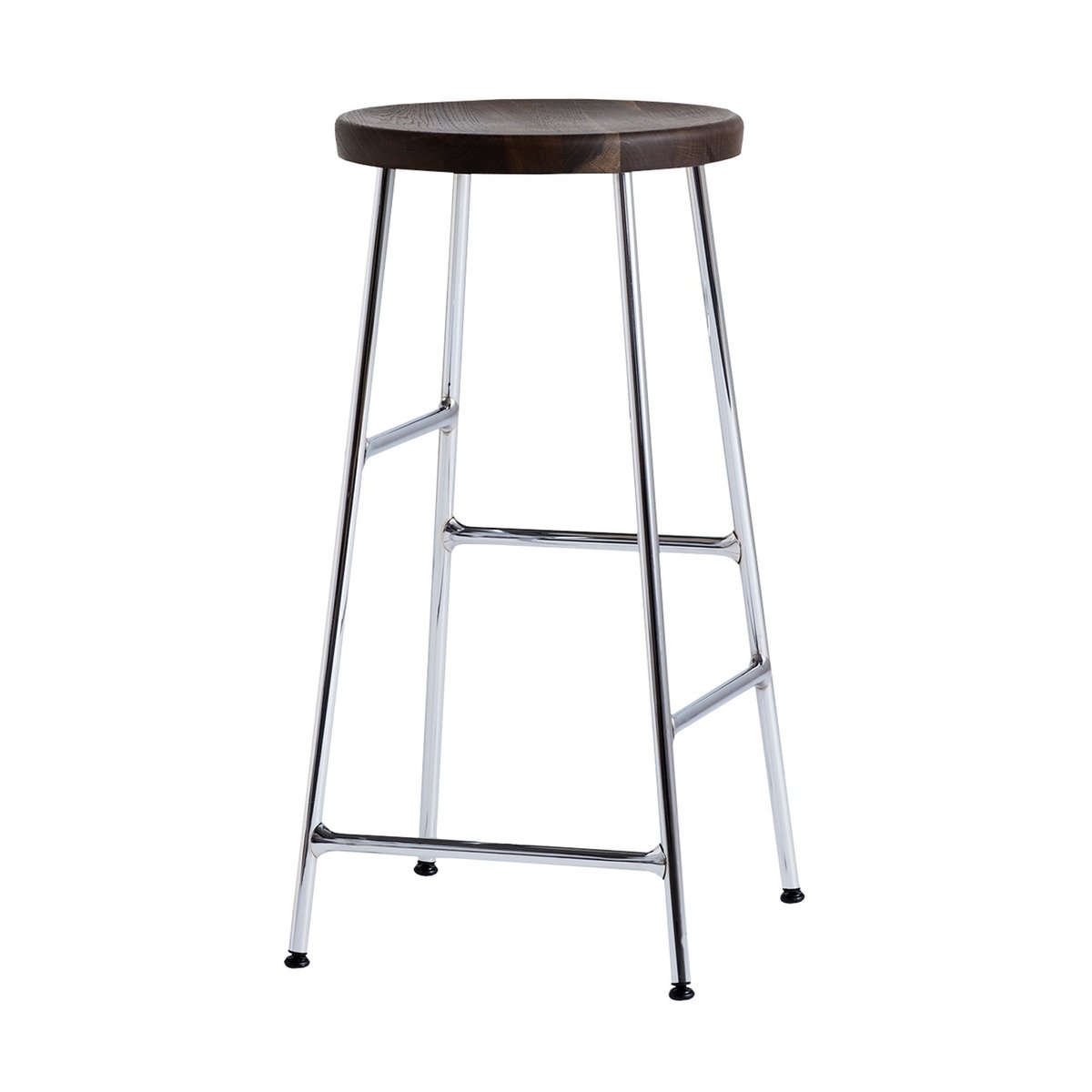 HAY Tabouret de bar Cornet 65 cm oiled oak-chrome | Design Scandinave | Tabourets de bar | Marron