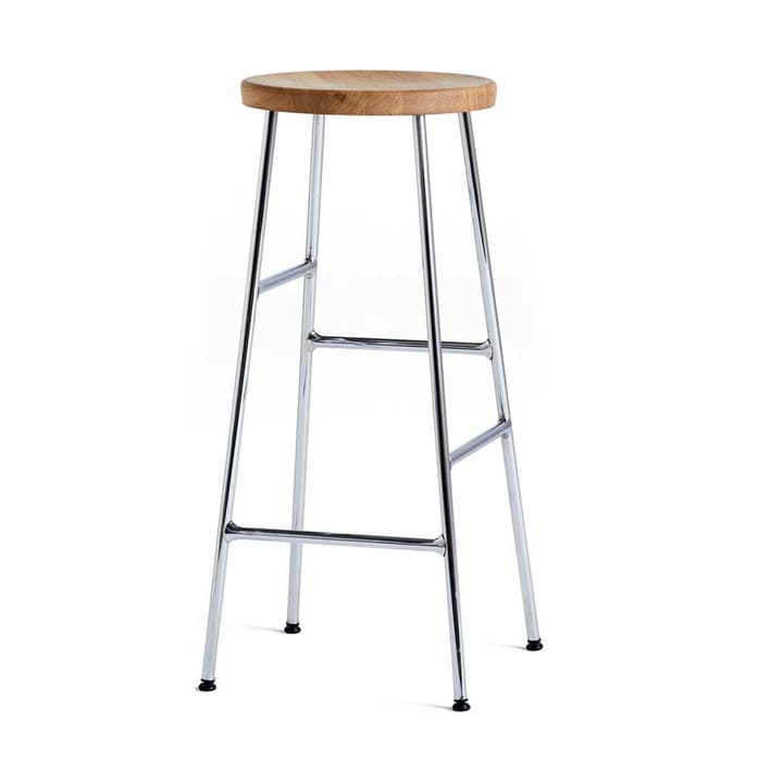 Tabouret de bar Cornet 75 cm - Oiled oak-chrome - HAY
