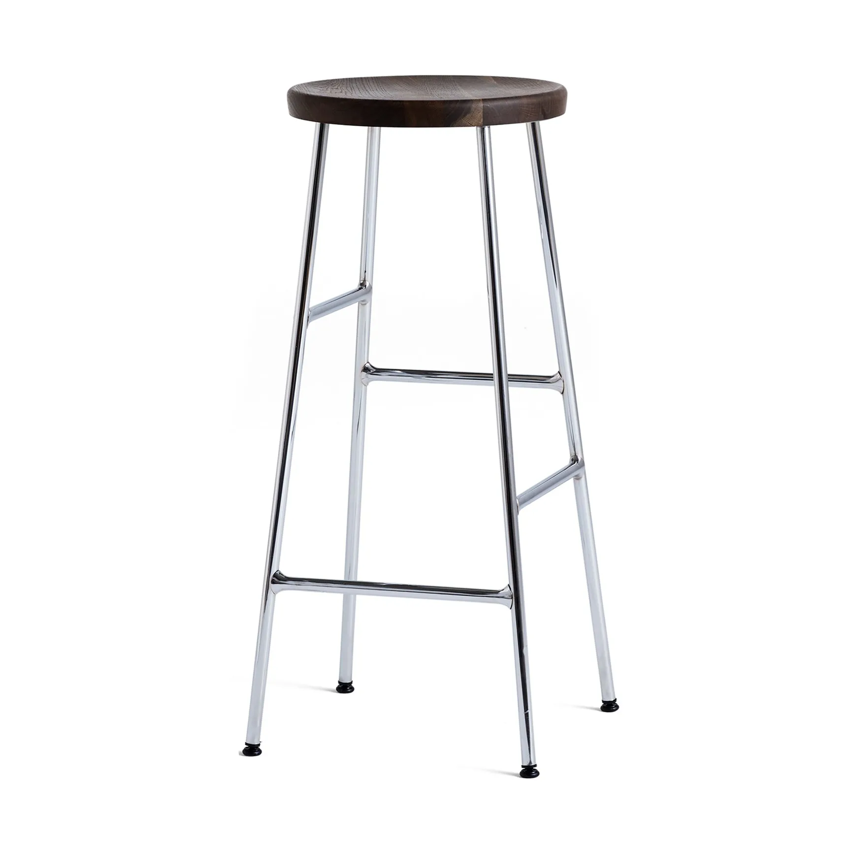 Tabouret de bar Cornet 75 cm, Smoked oiled oak-chrome HAY