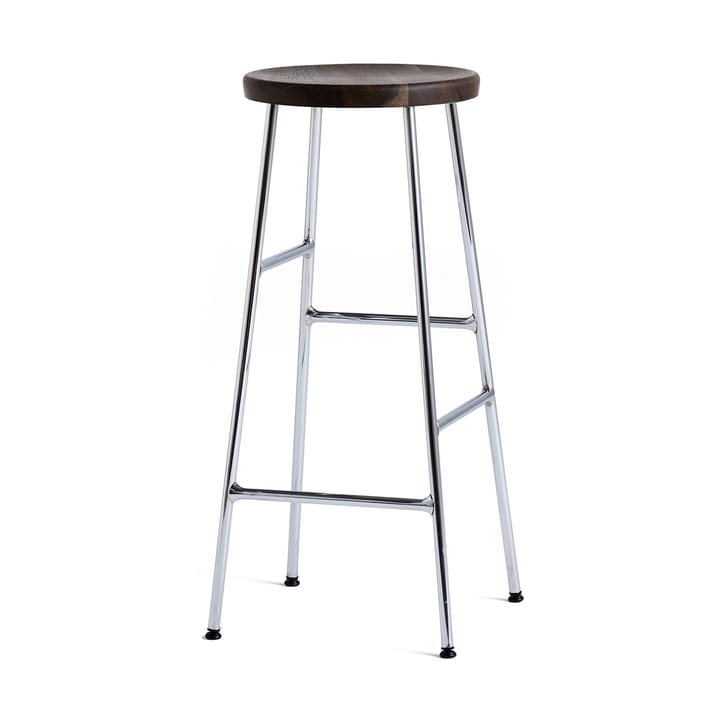 Tabouret de bar Cornet 75 cm - Smoked oiled oak-chrome - HAY