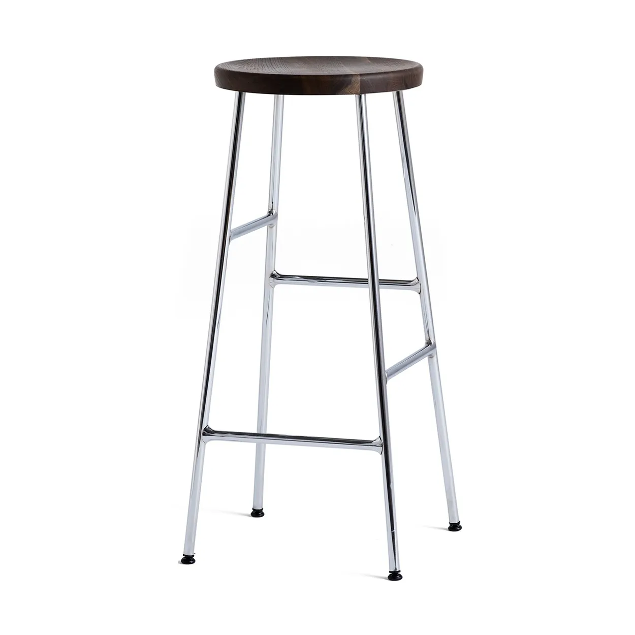 HAY Tabouret de bar Cornet 75 cm oiled oak-chrome | Design Scandinave | Tabourets de bar | Marron