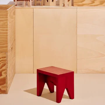 Tabouret Manolito Short - Red, 30 cm - HAY