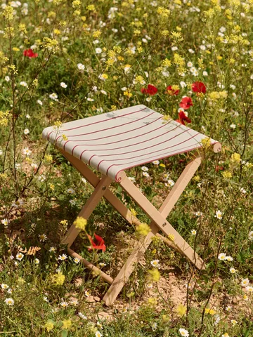 Tabouret pliable Outdoor Market - Beige-red - HAY
