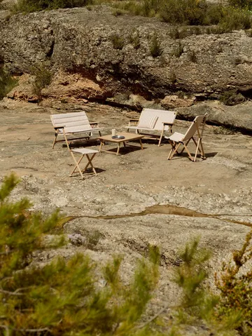 Tabouret pliable Outdoor Market - Beige-red - HAY