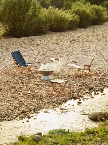 Tabouret pliable Outdoor Market - Beige-red - HAY