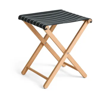 Tabouret pliable Outdoor Market - Black-beige - HAY