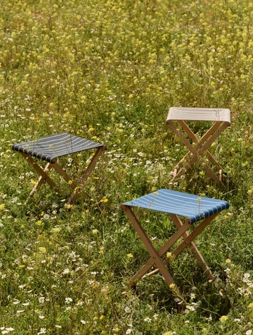 Tabouret pliable Outdoor Market - Black-beige - HAY
