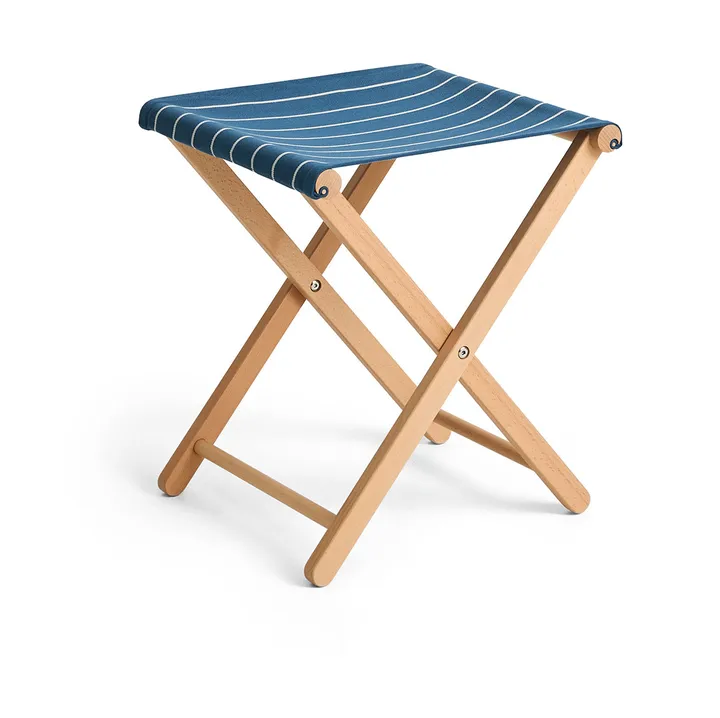 Tabouret pliable Outdoor Market - Blue-beige - HAY