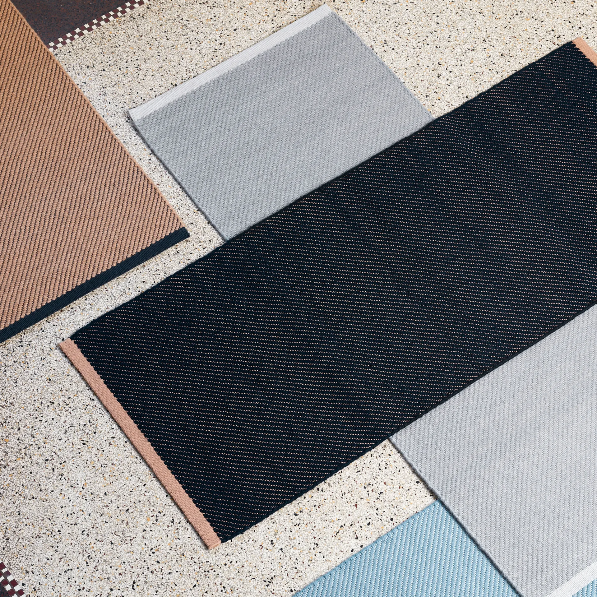 Tapis Bias 80x200 cm, Cool grey HAY