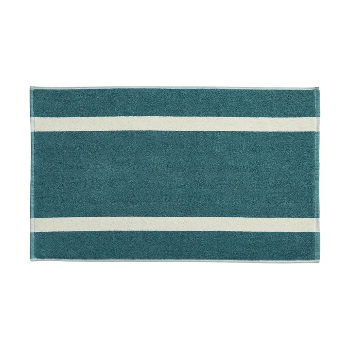 Tapis de bain Stripe - Petrol blue, 50x80 cm - HAY