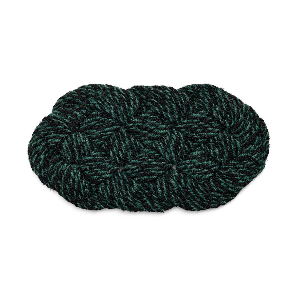 HAY Tapis de porte Coco 40x80 cm Swirl black | Design Scandinave | Paillassons | Multi