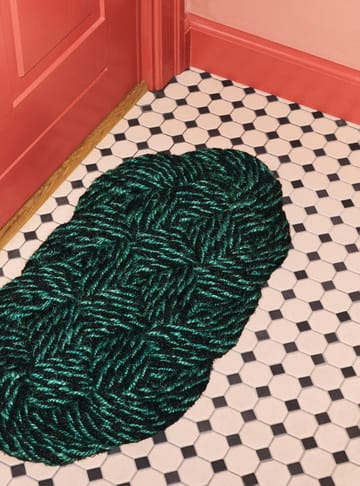 Tapis de porte Coco 40x80 cm - Swirl black - HAY