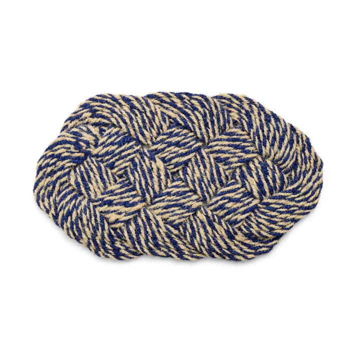 Tapis de porte Coco 40x80 cm - Swirl blue-off white - HAY