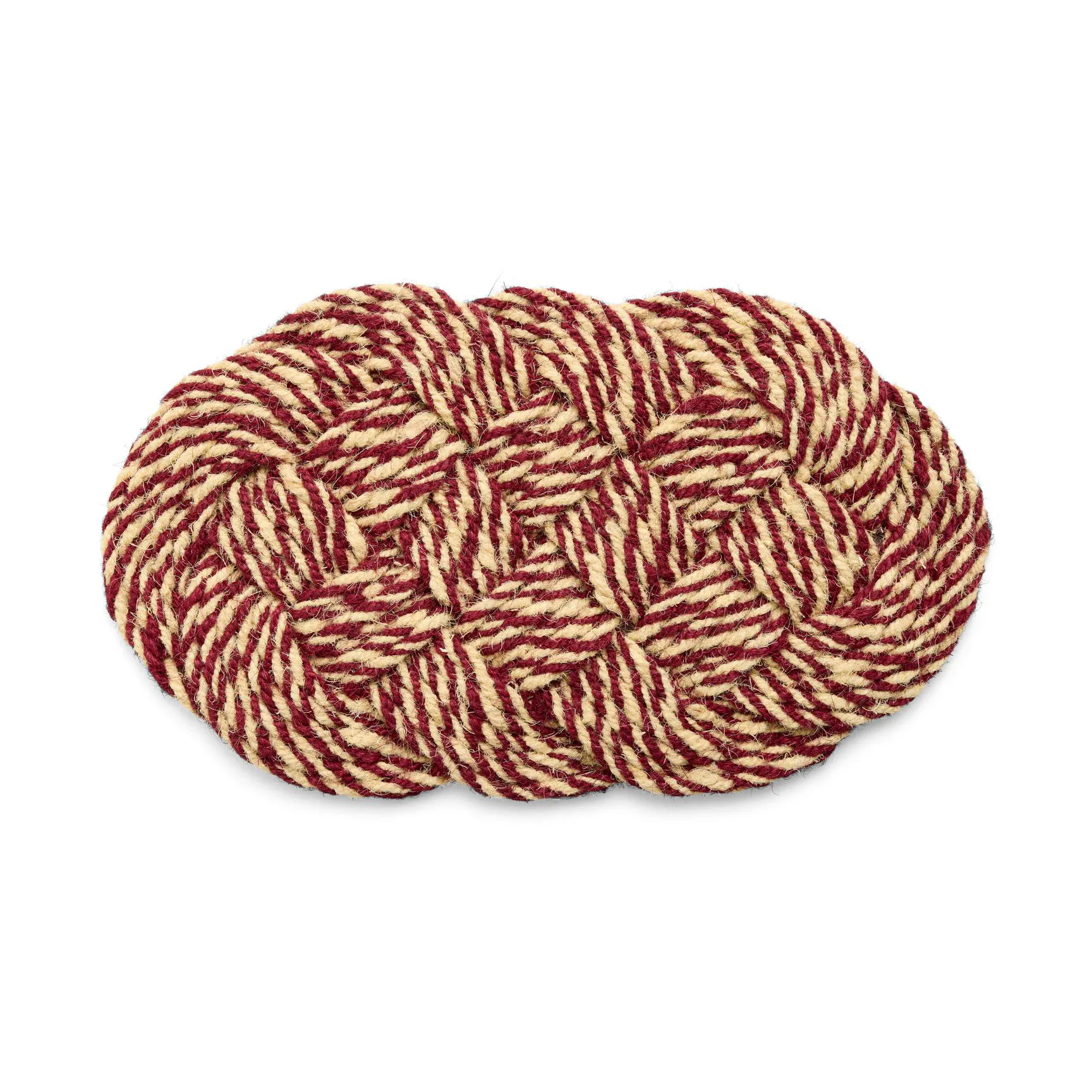 Tapis de porte Coco 40x80 cm, Swirl bordeaux-off white HAY
