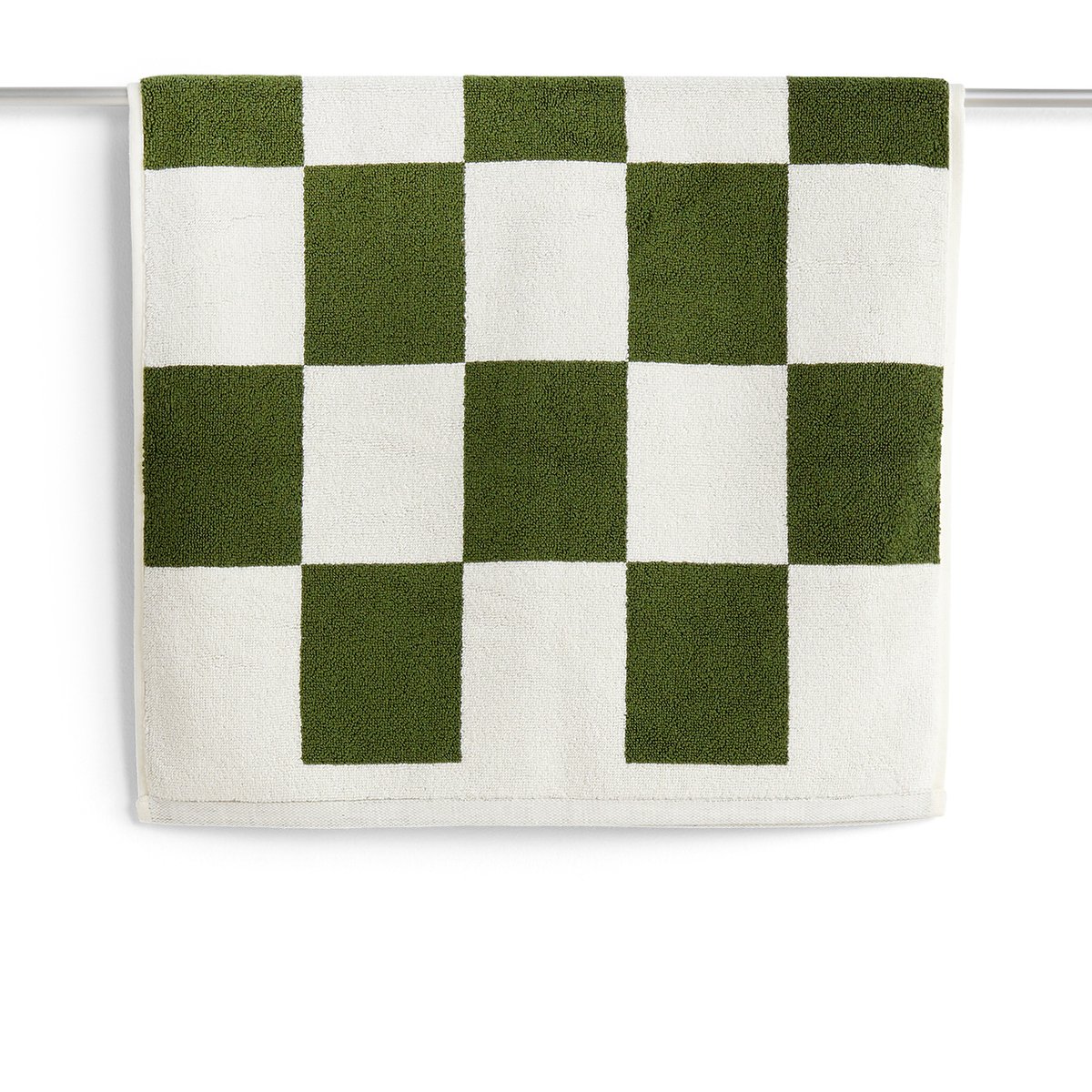 HAY Tapis de salle de bain Check 50x90 cm Matcha | Design Scandinave | Tapis de bain | Marron
