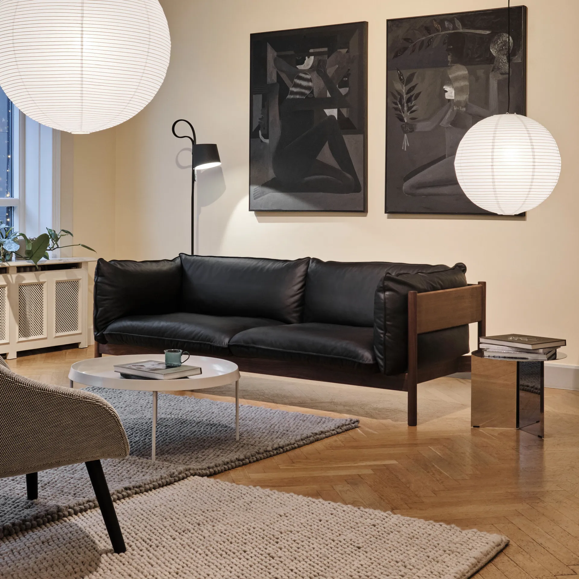 Tapis en laine Peas 170x240 cm, Medium grey HAY