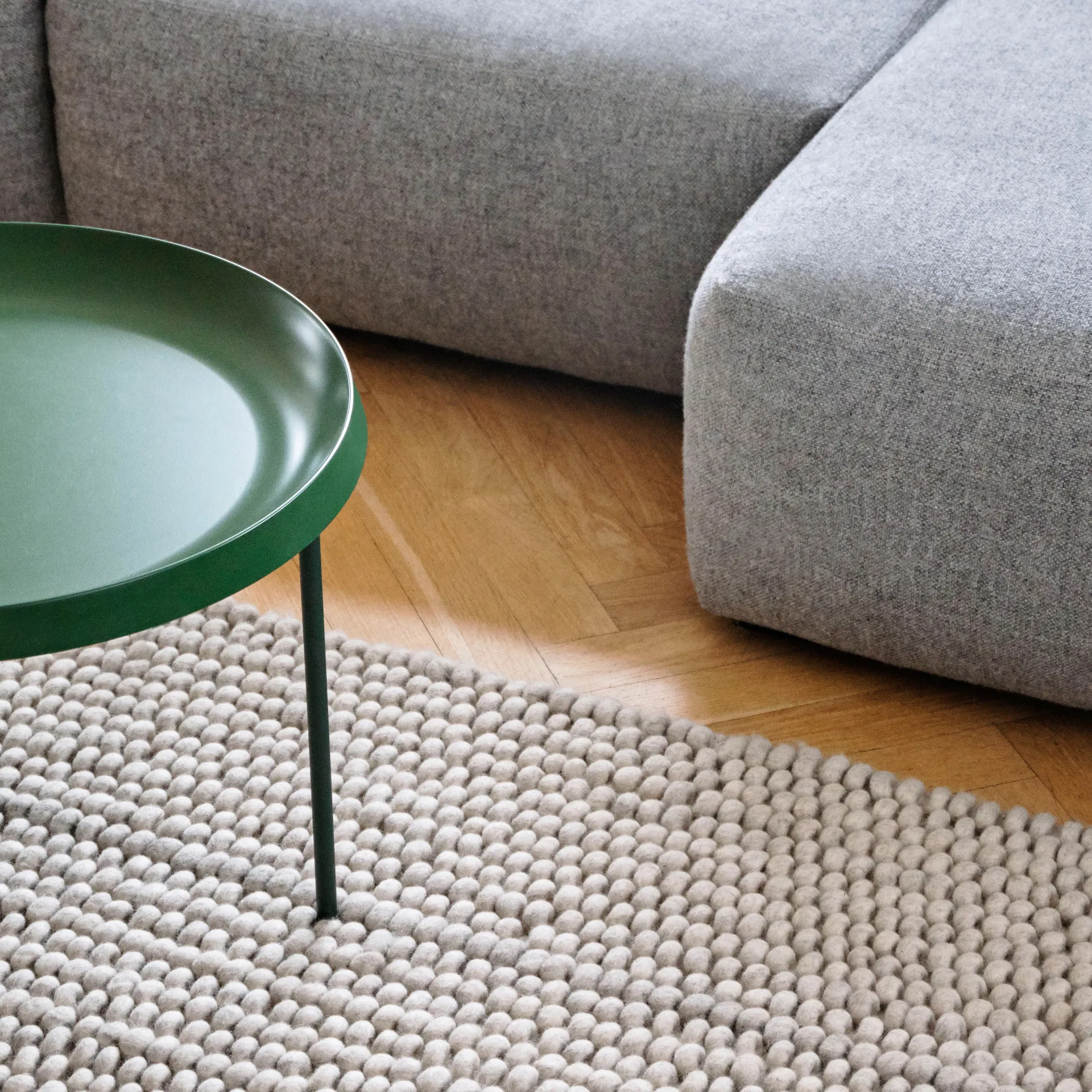 Tapis en laine Peas 200x300 cm, Soft grey HAY