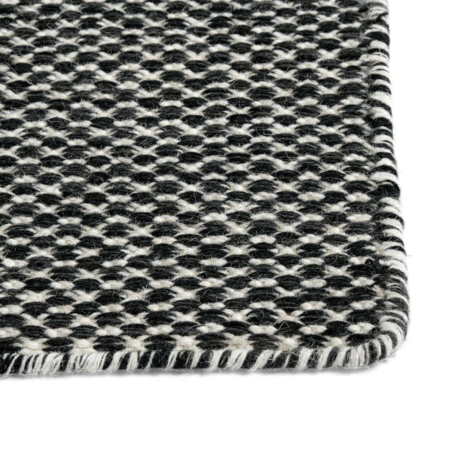 Tapis kelim moiré 200x300 cm, Noir HAY