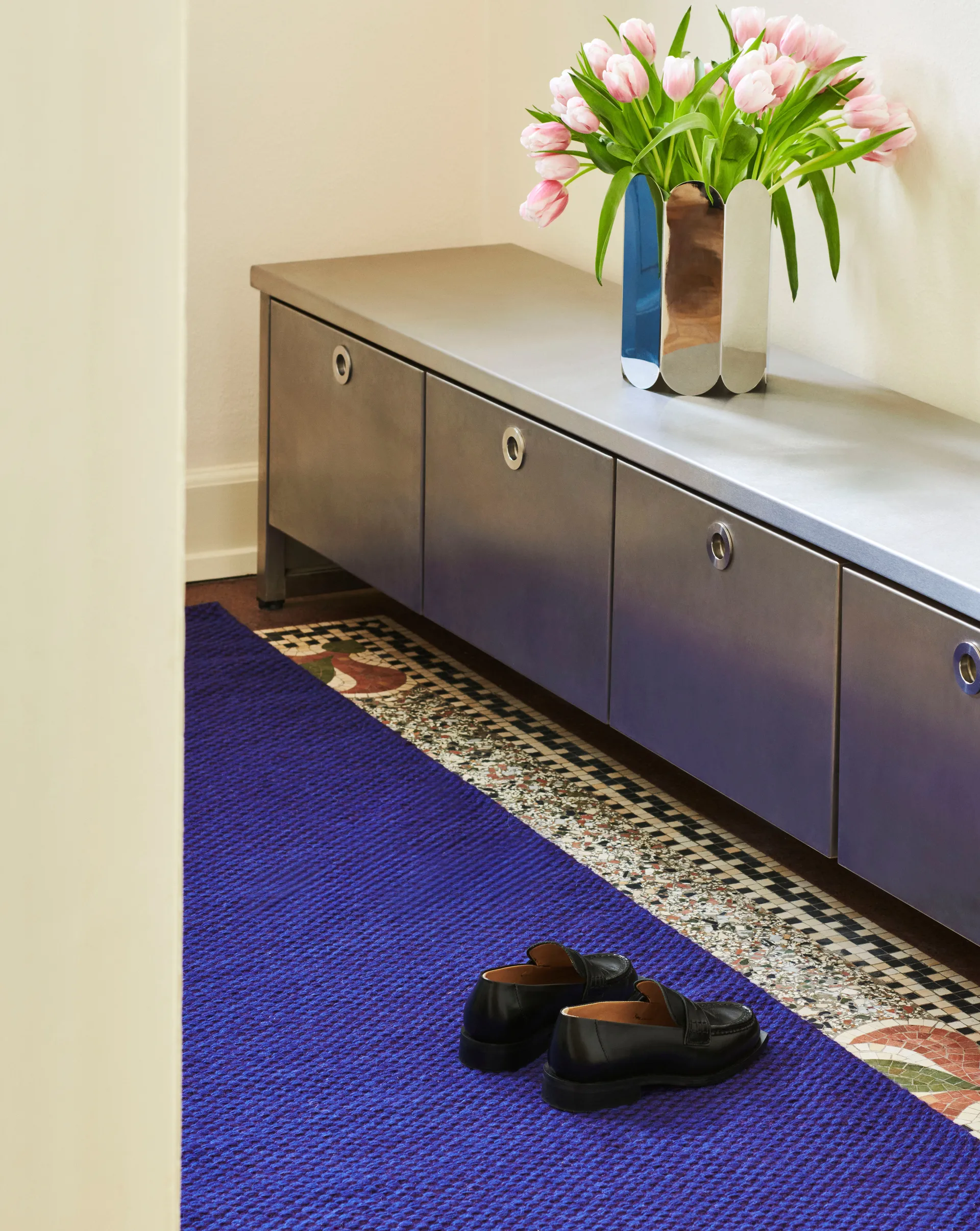 Tapis kelim moiré 80x200 cm, Purple HAY