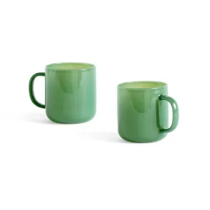 Lot De 2 Tasses à Café Thomas Loft | Vert Mousse | Porcelaine | Design Scandinave Moderne