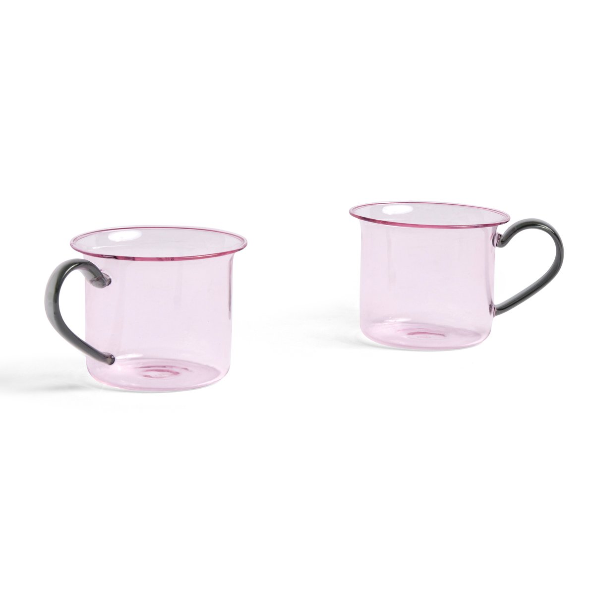 hay tasse borosilicate lot de 2 pink-grey