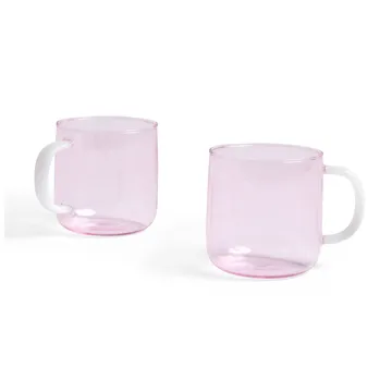Tasse Borosilicate Lot de 2 - Pink-white - HAY