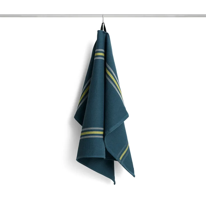 Torchon Canteen 52x80 cm - Green-yellow block stripe - HAY