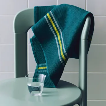 Torchon Canteen 52x80 cm - Green-yellow block stripe - HAY