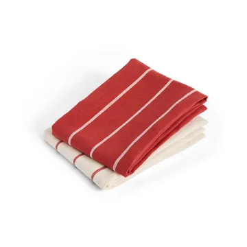 Torchon de cuisine Outdoor Market - Beige-rouge, lot de 2 - HAY
