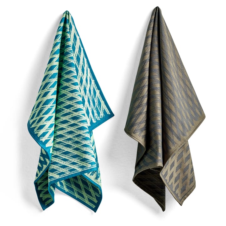 Torchon Tea Towel Marker diamond Lot de 2 - No 3 - HAY