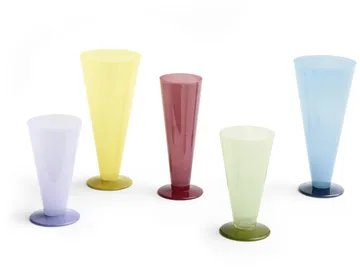 Vase Conical - Light blue-lavender blue, small - HAY