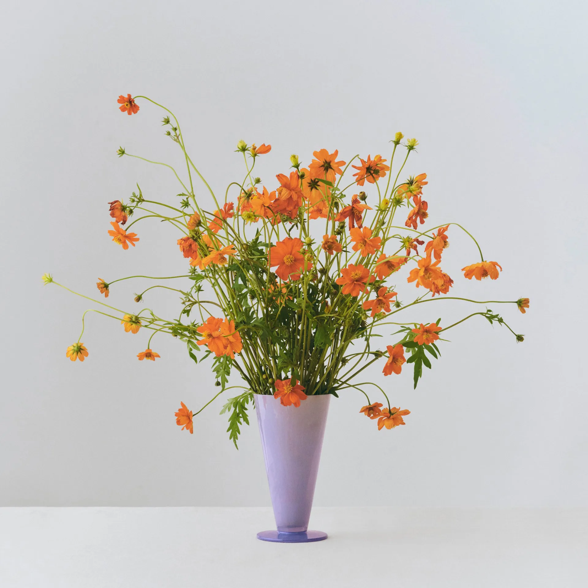 Vase Conical, Light blue-lavender blue, small HAY