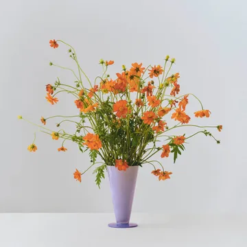 Vase Conical - Light blue-lavender blue, small - HAY