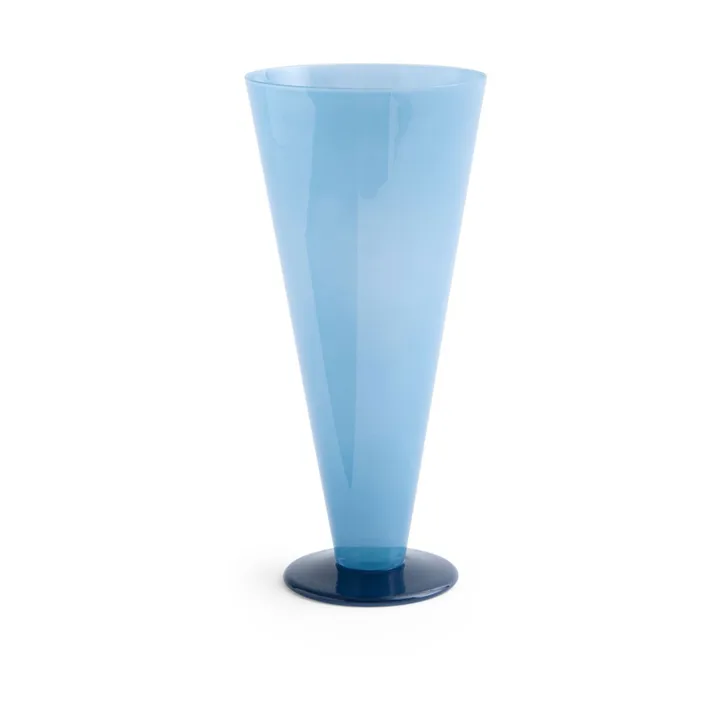 Vase Conical - Petrol blue-dark blue, large - HAY
