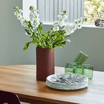 Vase Facade 22 cm - Dark terracotta - HAY