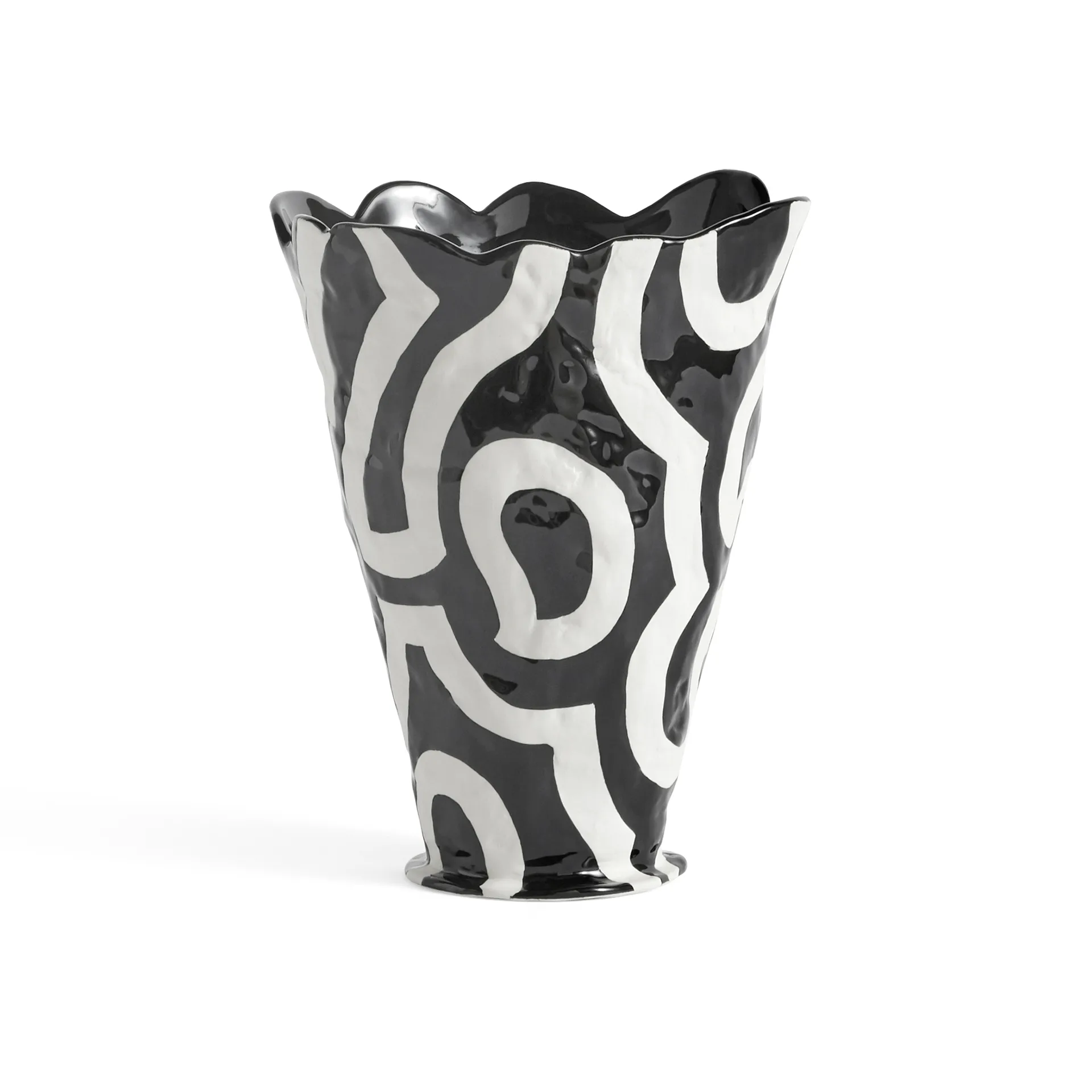 Vase Jessica Hans Shadow 25 cm, Noir-blanc HAY