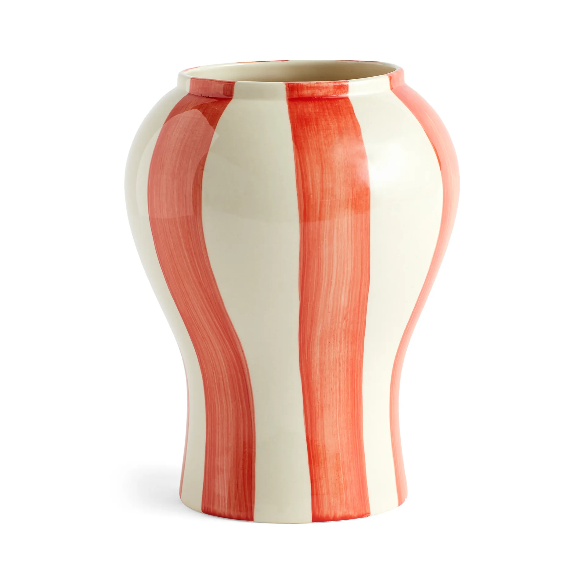 Vase S Sobremesa stripe 22 cm, Red HAY