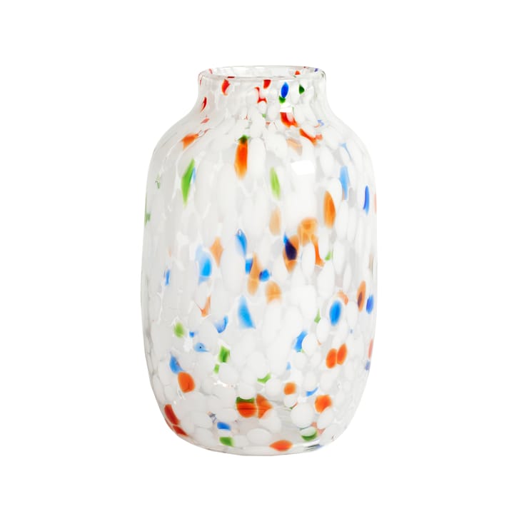 Vase Splash Round L - 27 cm White dot (multi) - HAY