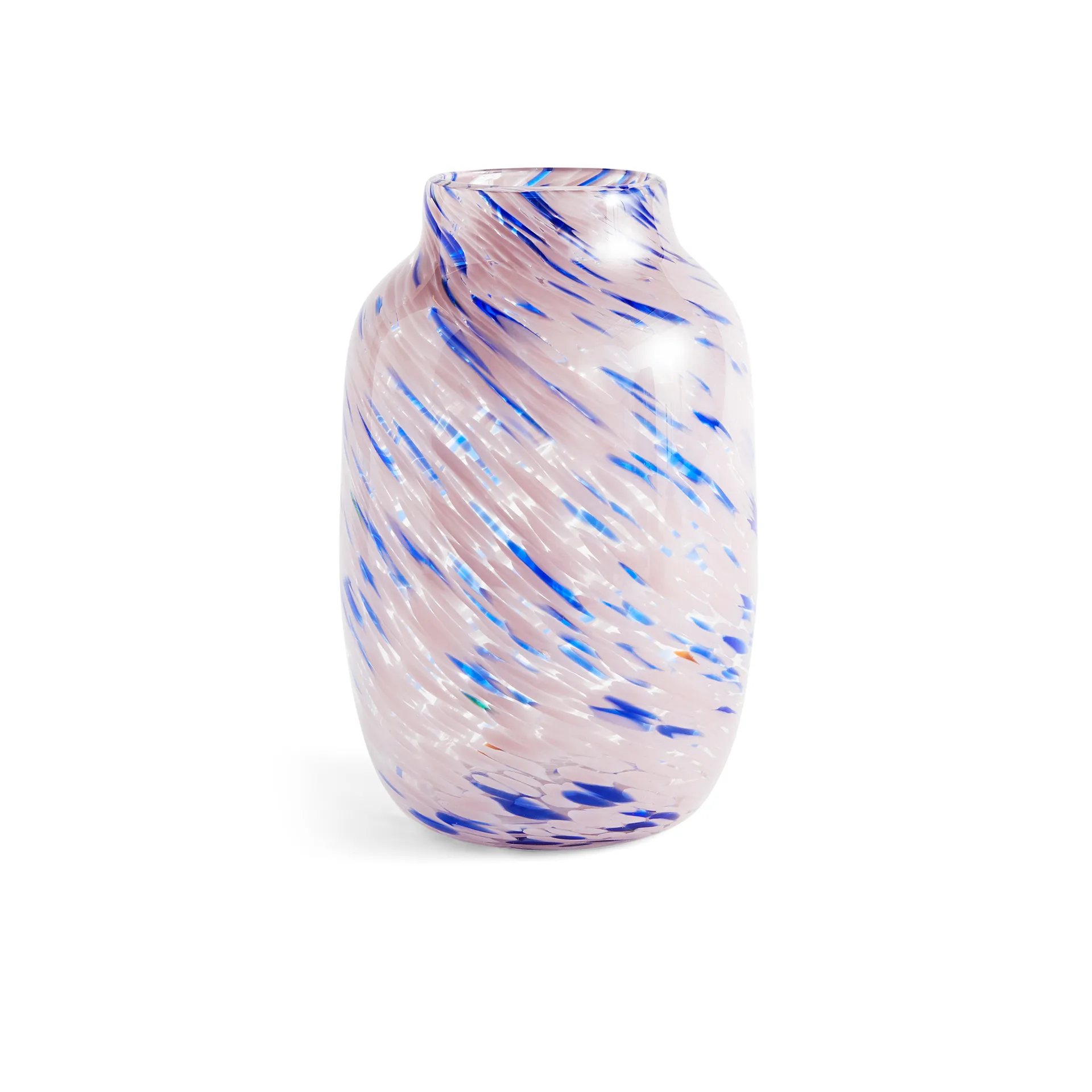 Vase Splash Round L, 30 cm Light pink-blue HAY