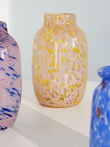 Vase Splash Round L - 30 cm Light pink-yellow - HAY